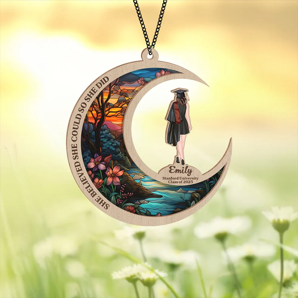 She Belived She Could So She Did Graduation Suncatcher TH10 894247 - Image 5