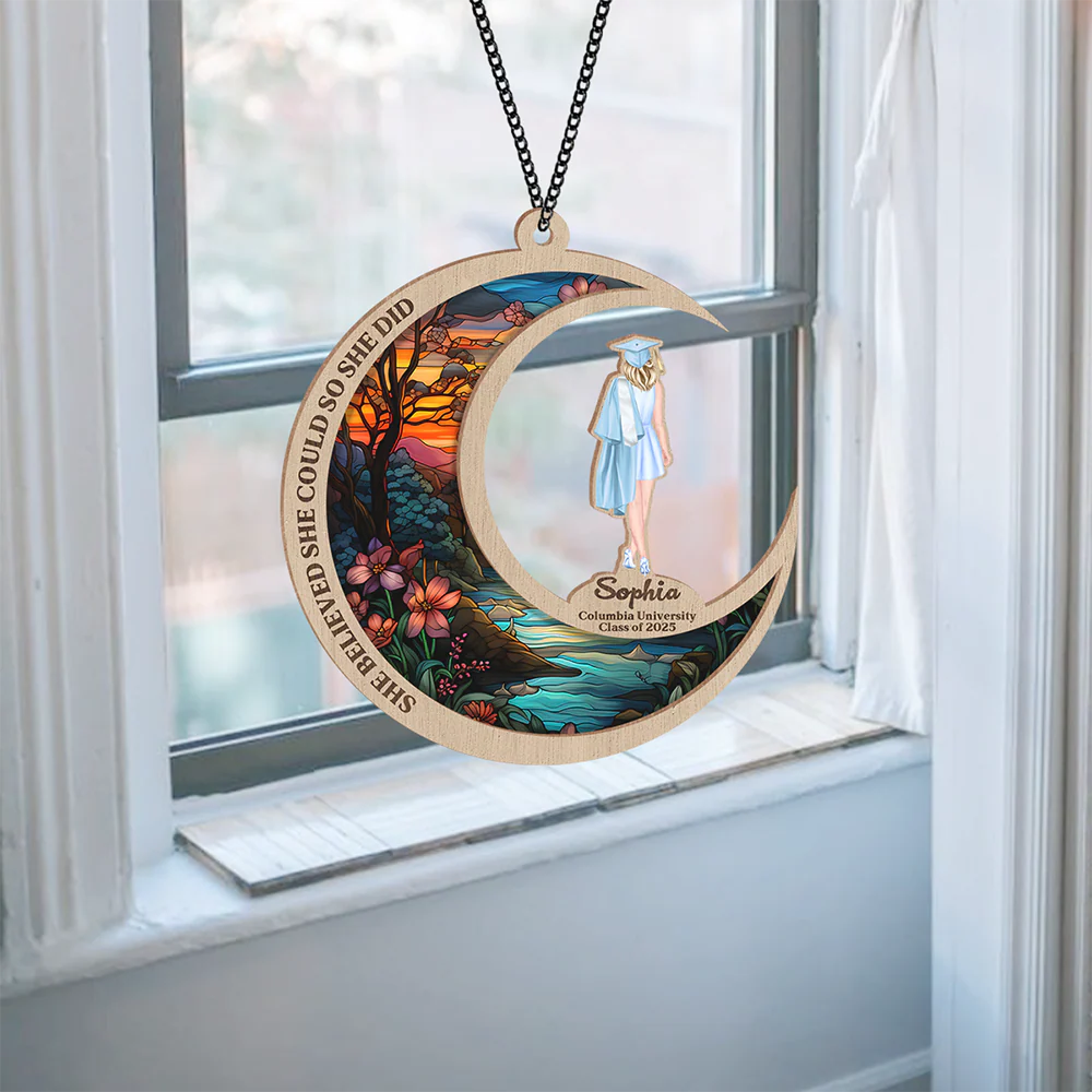 She Belived She Could So She Did Graduation Suncatcher TH10 894247 - Image 6