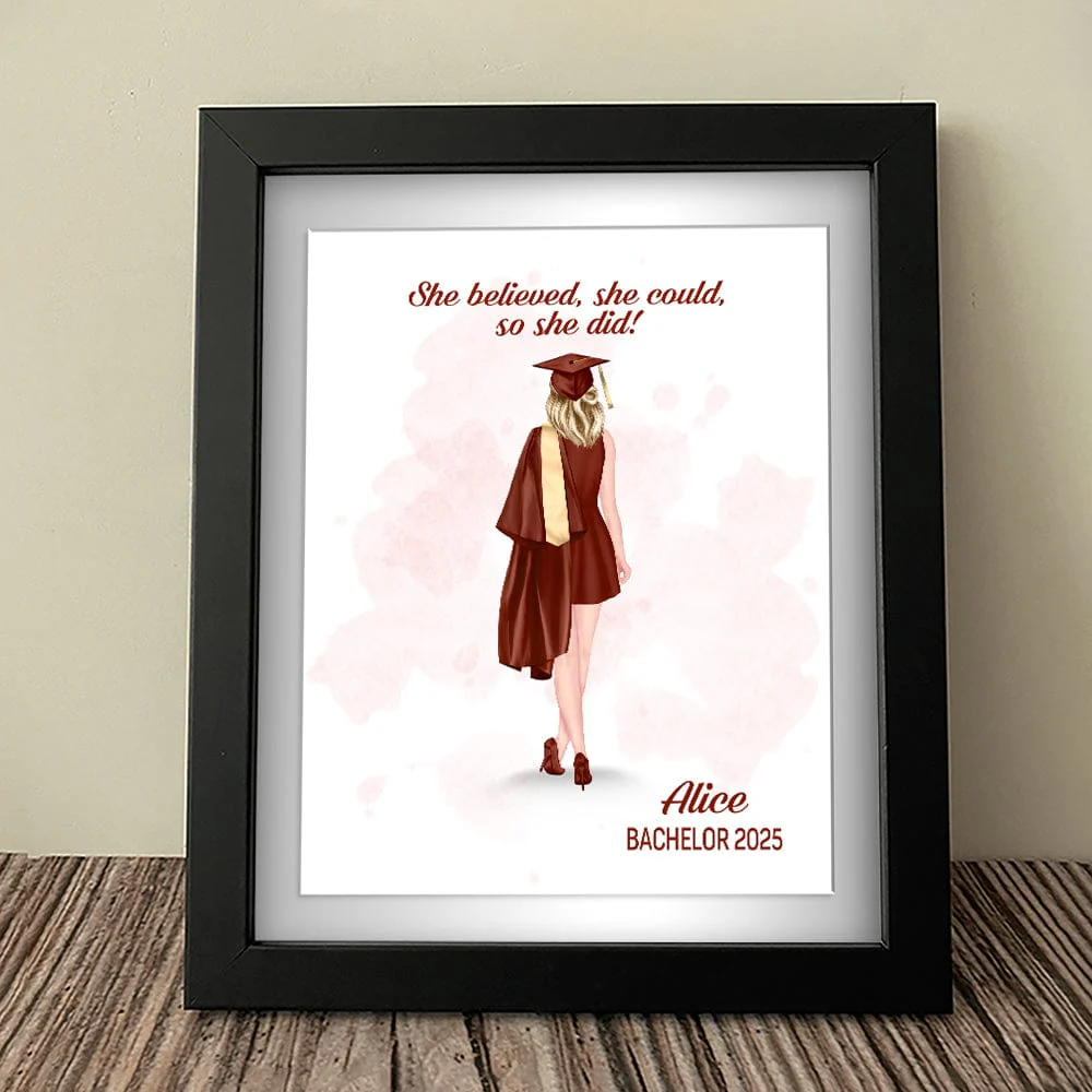 She Belived, She Could, So She Did It Graduation Gift Picture Frame TH10 892349 - Image 13