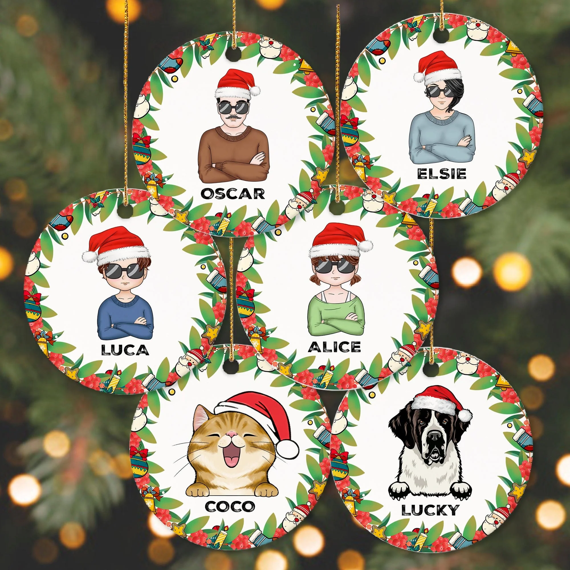 Spending Christmas Time With Your Beloved Ones Family Ceramic Personalized Gift TH10 891421 - Image 2