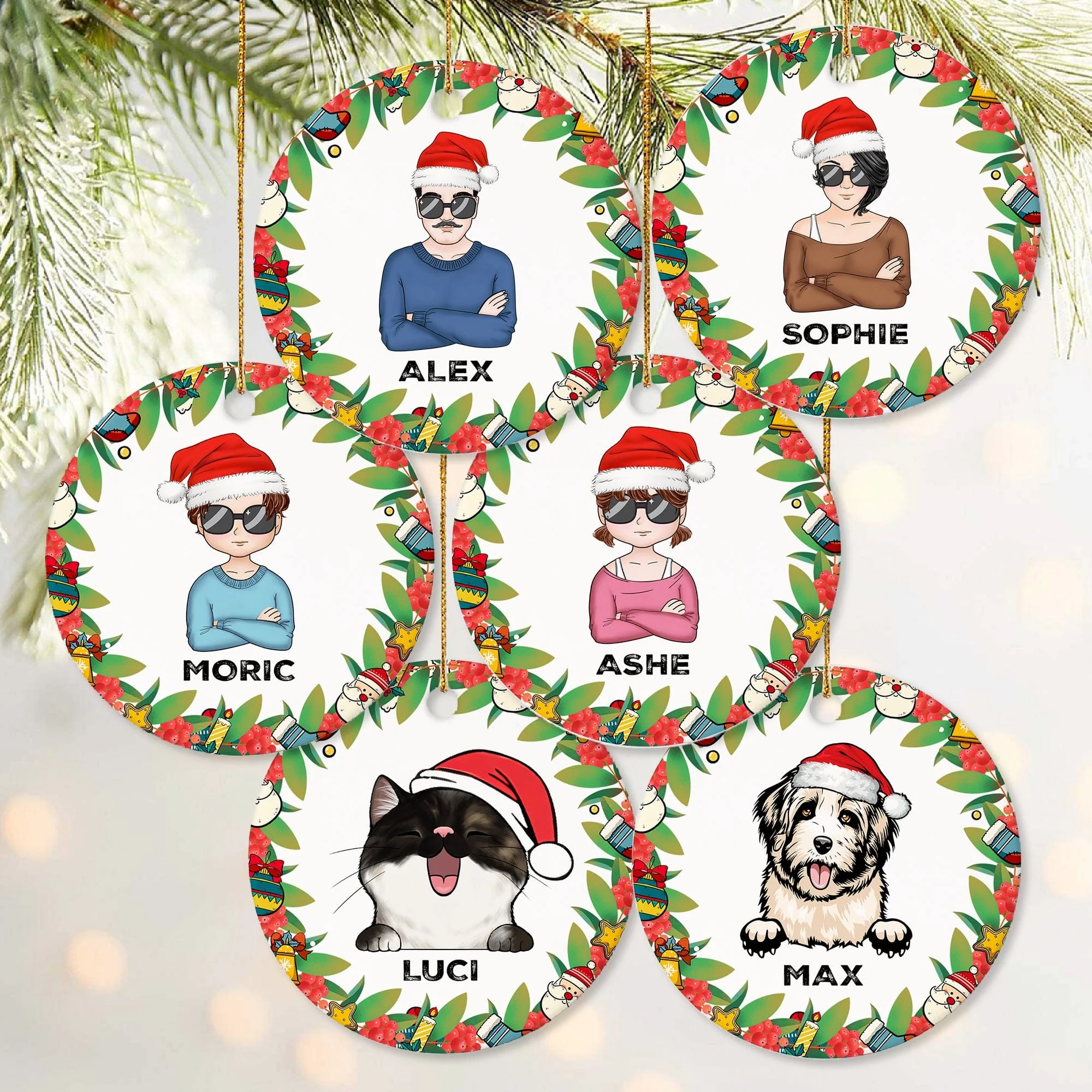 Spending Christmas Time With Your Beloved Ones Family Ceramic Personalized Gift TH10 891421 - Image 3