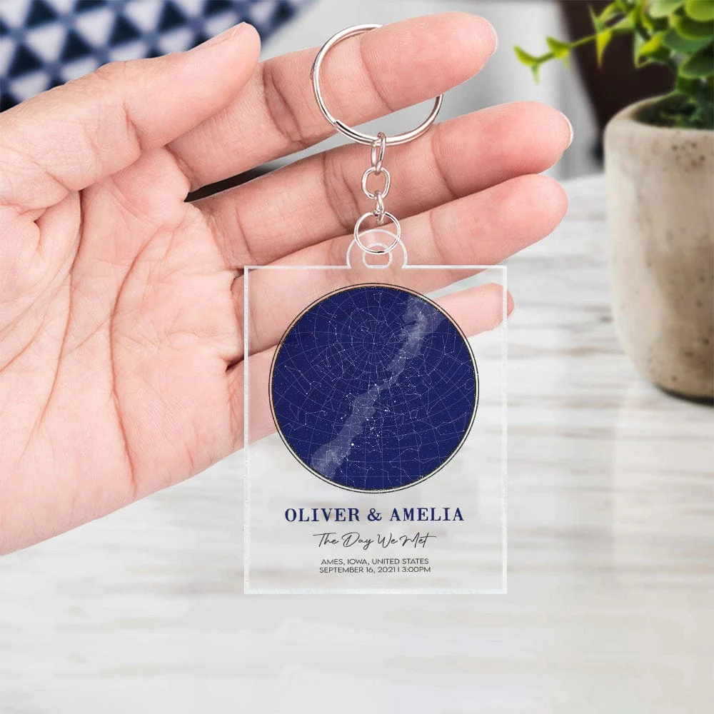 Star Map Acrylic Keychain TA29 889629 - Image 3