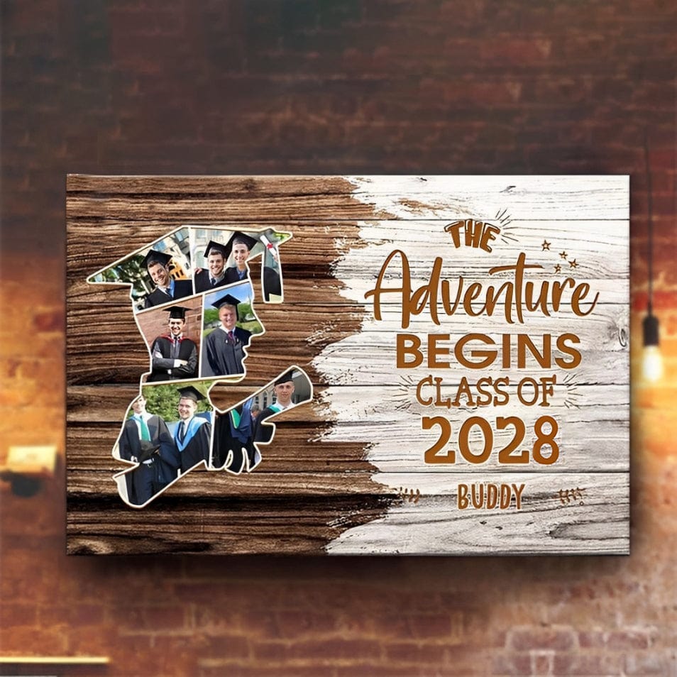 The Adventure Begins Canvas Upload Photo, Graduation Gift 890355 - Image 4