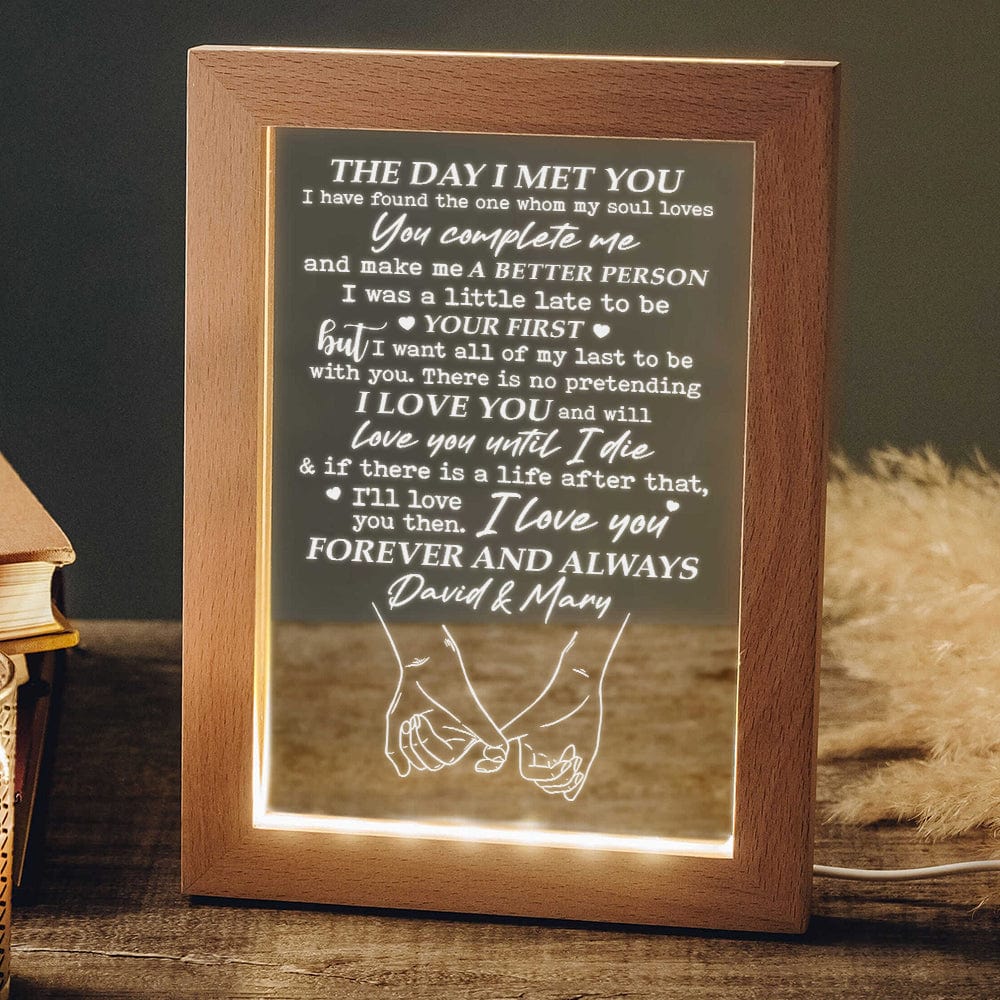 The Day I Met You Couple LED Frame Personalized Gift TA29 890239 - Image 2