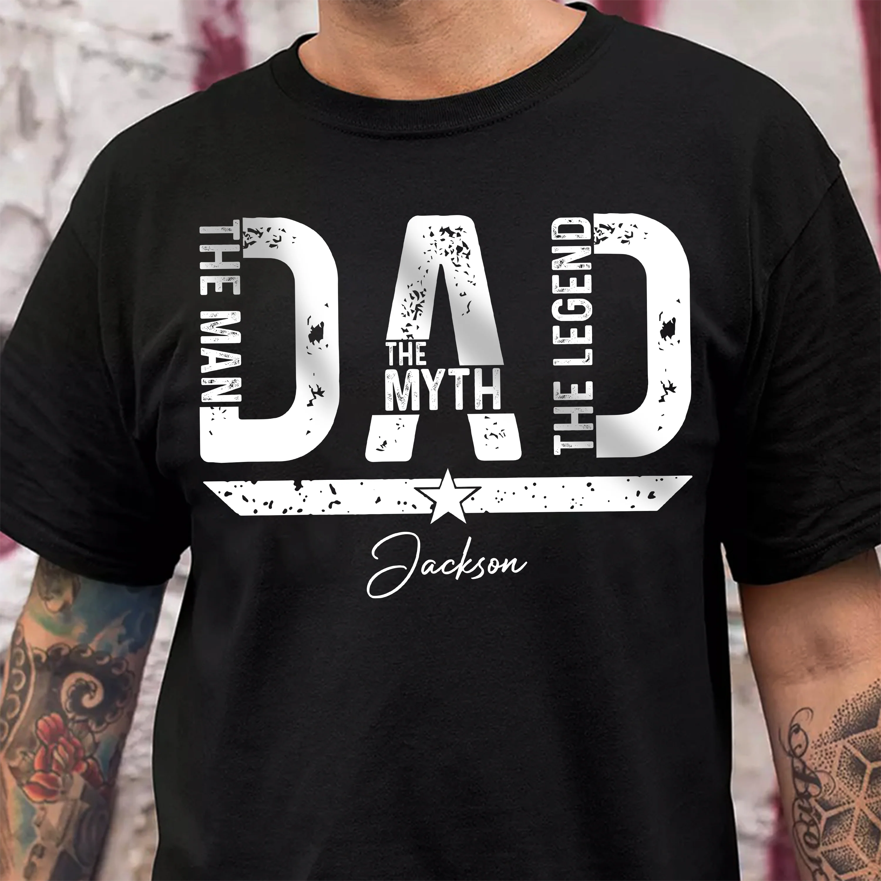 The Man The Myth The Legend For Dad Dark Shirt TH10 894039 - Image 3