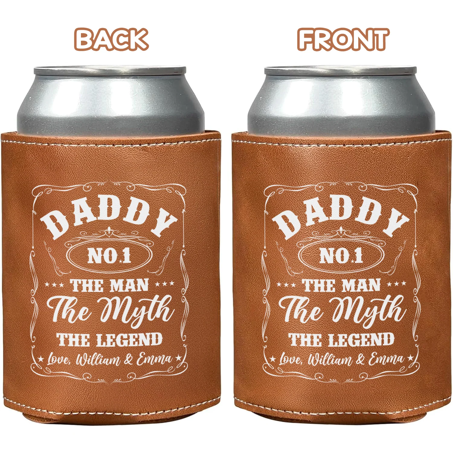 The Man The Myth The Legend Leather Can Cooler Holder Gift For Dad TH10 894091 - Image 6