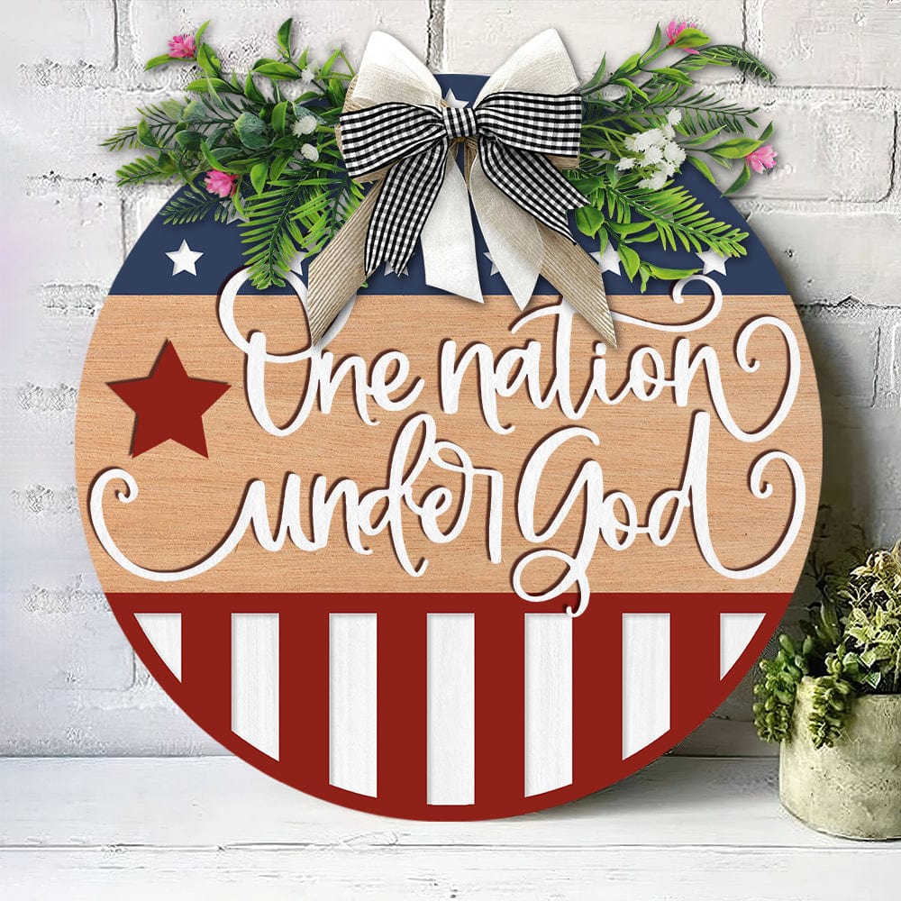 One Nation Under God Door Sign K228 889505 - Image 2
