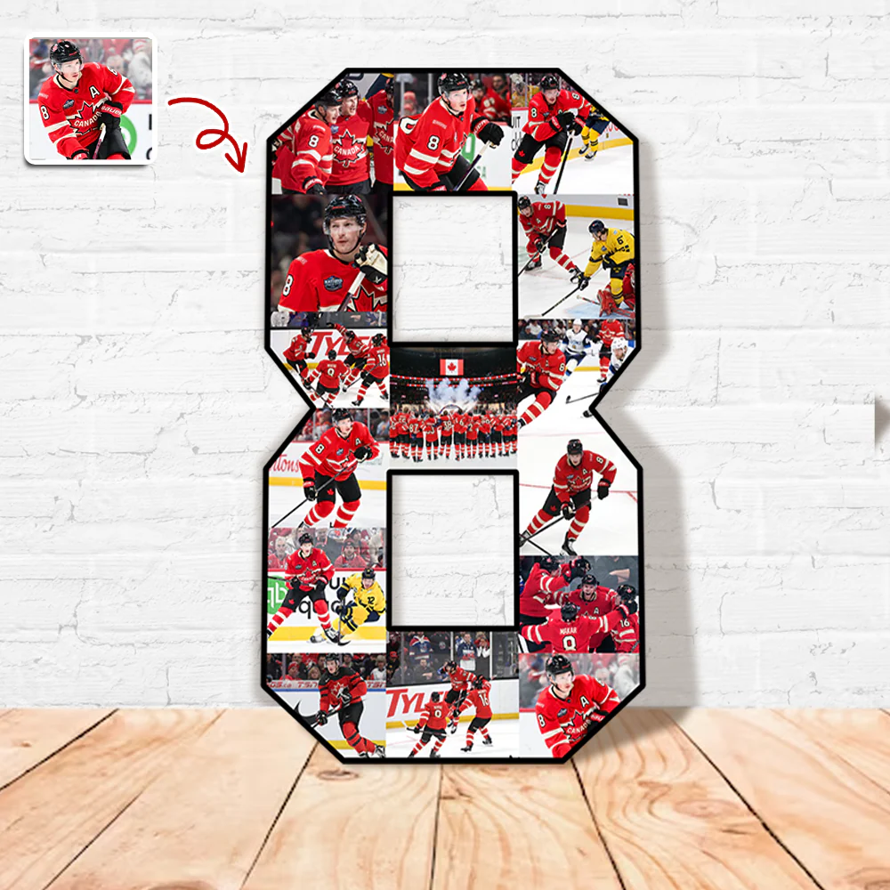 The Photo Collage And Wood Frame For Seniors And Birthdays For Hockey Lover TH10 896517 - Image 2