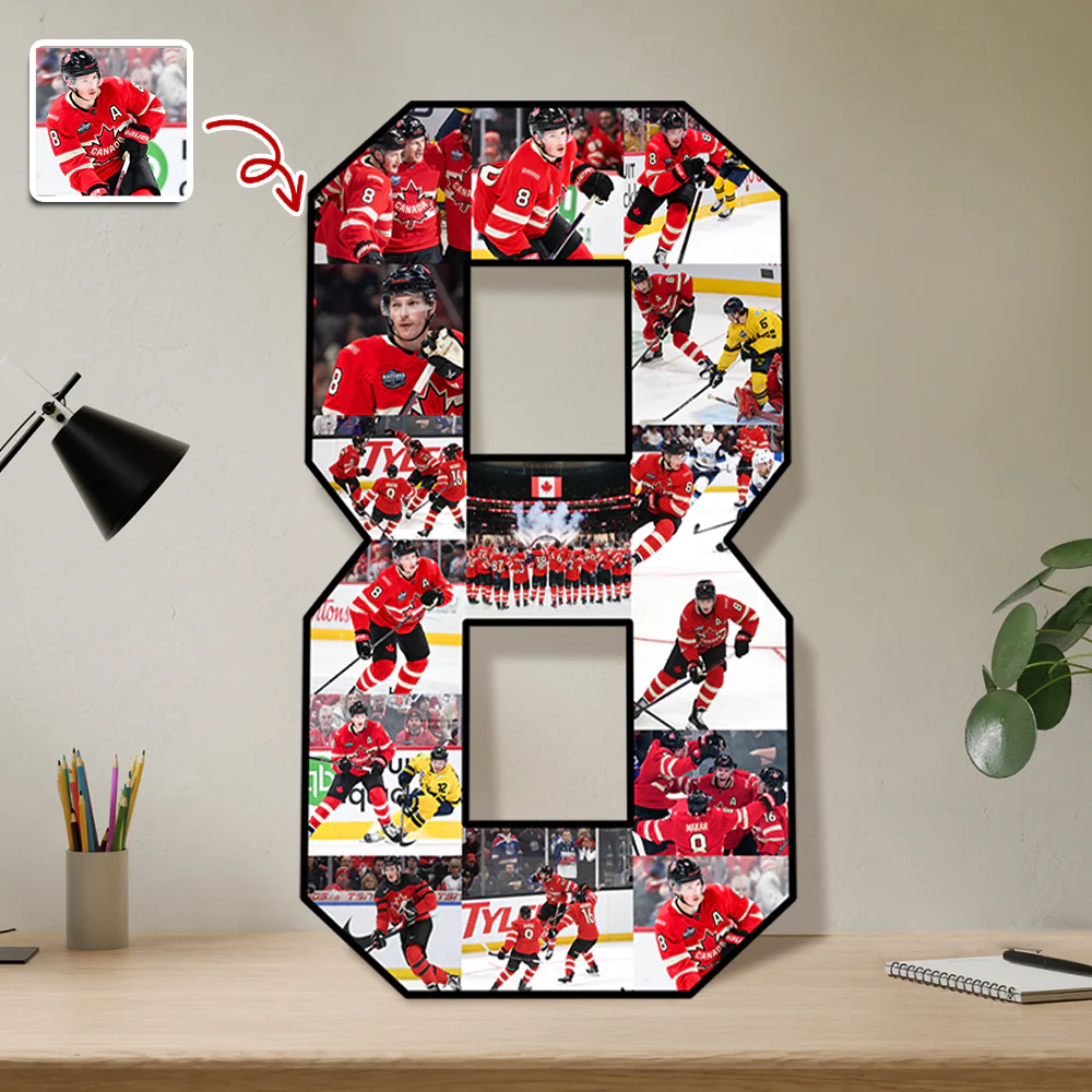 The Photo Collage And Wood Frame For Seniors And Birthdays For Hockey Lover TH10 896517 - Image 4