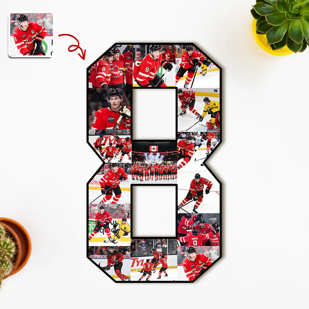 The Photo Collage And Wood Frame For Seniors And Birthdays For Hockey Lover TH10 896517 - Image 5