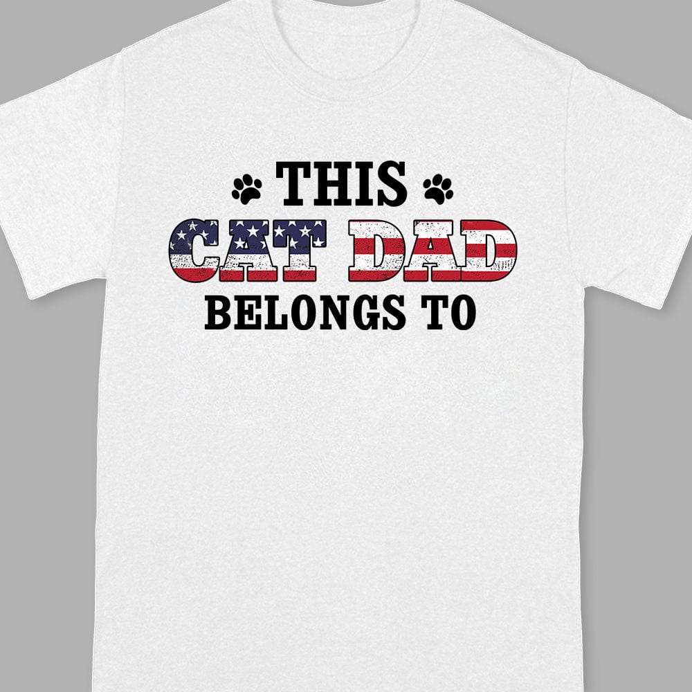 Custom Photo This Dad Belongs To Cat Shirt TA29 889493 - Image 3