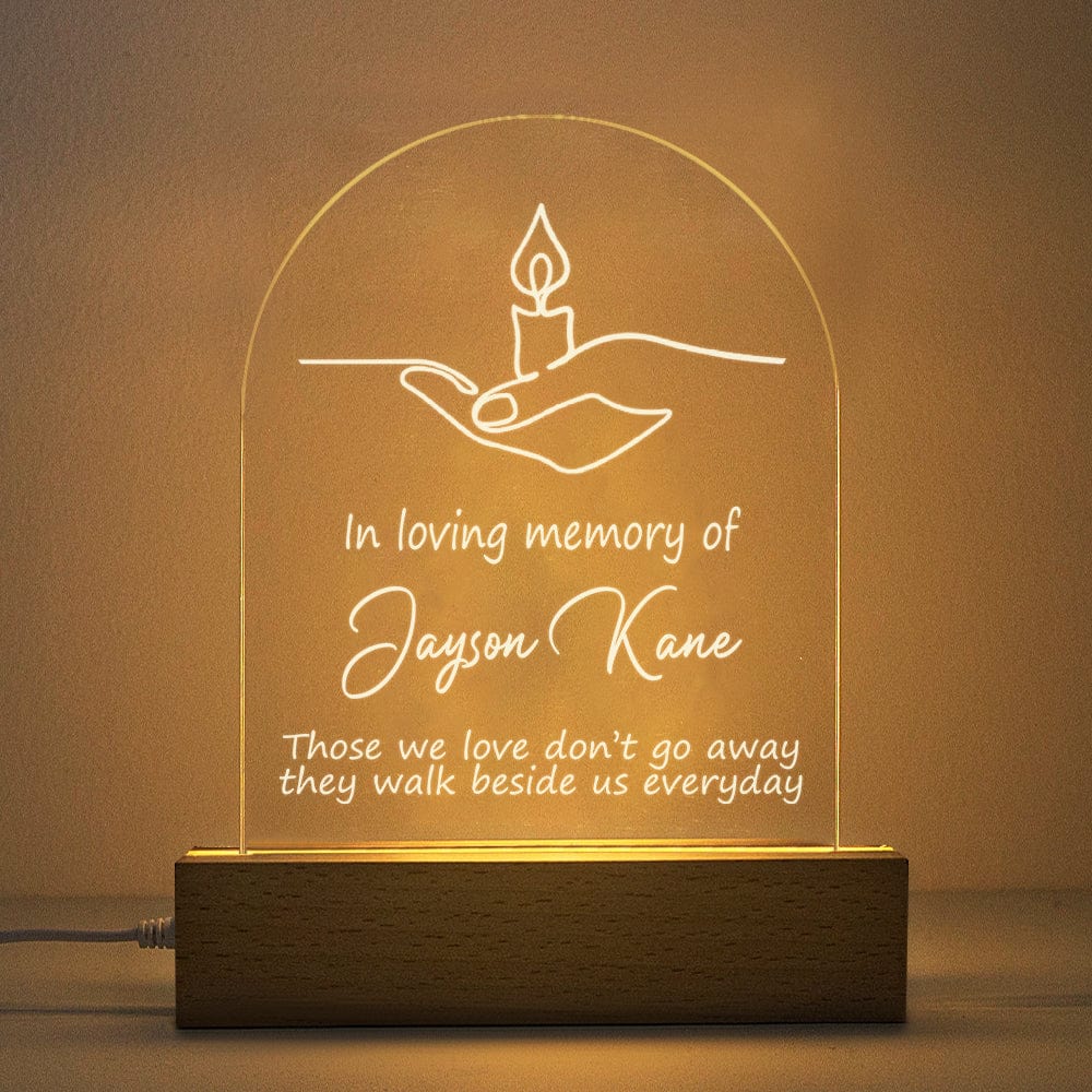 Those We Love Don't Go Away Memorial Acrylic Plaque With LED Night Light TH10 891497
