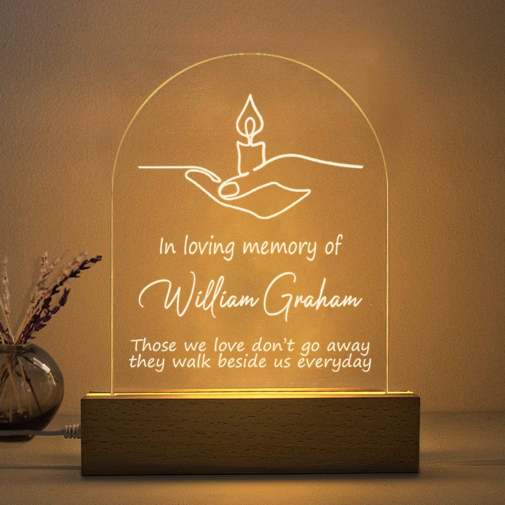 Those We Love Don't Go Away Memorial Acrylic Plaque With LED Night Light TH10 891497 - Image 2