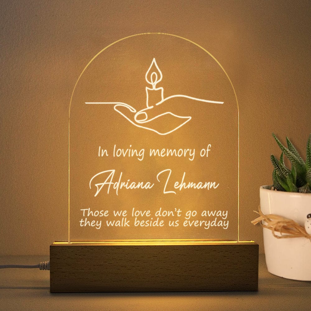 Those We Love Don't Go Away Memorial Acrylic Plaque With LED Night Light TH10 891497 - Image 3