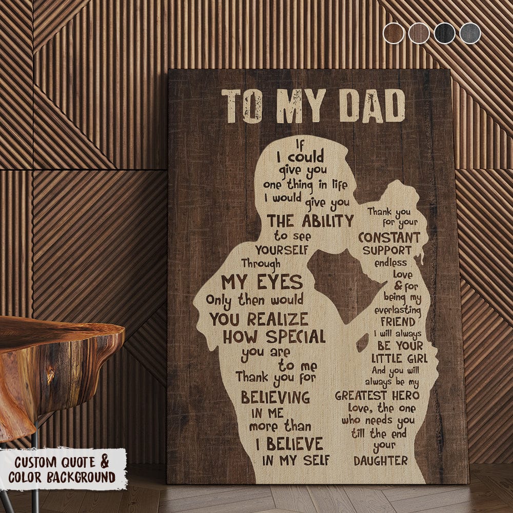 To My Dad Family Canvas HN590 - Image 2