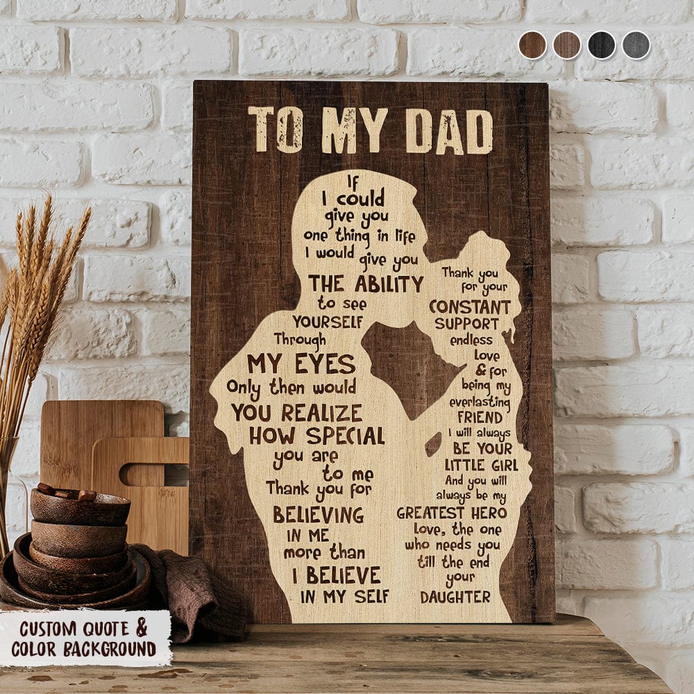 To My Dad Family Canvas HN590 - Image 4