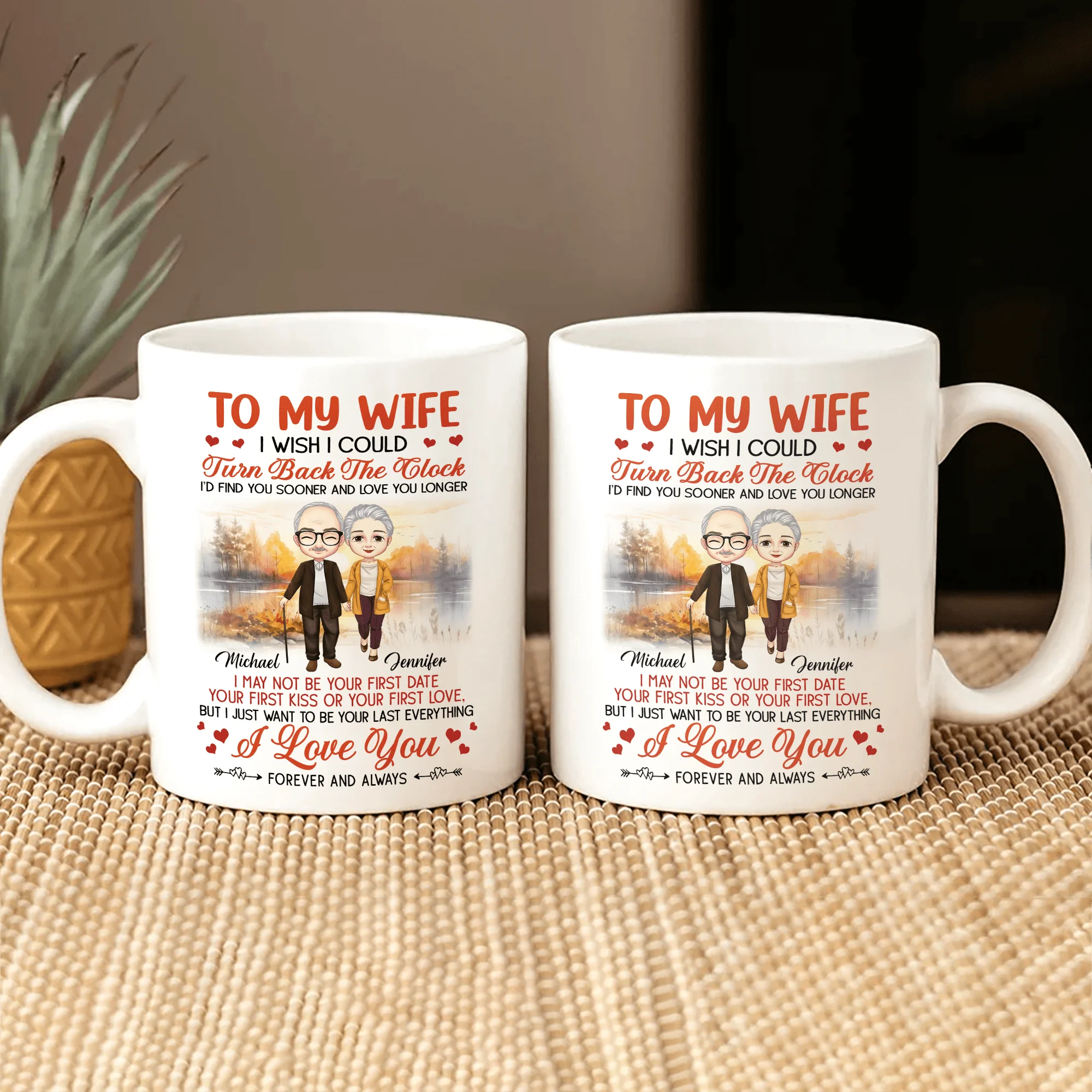 To My Wife I Wish I Could Turn Back The Clock Valentine Mug Personalized Gift TA29 890317 - Image 4