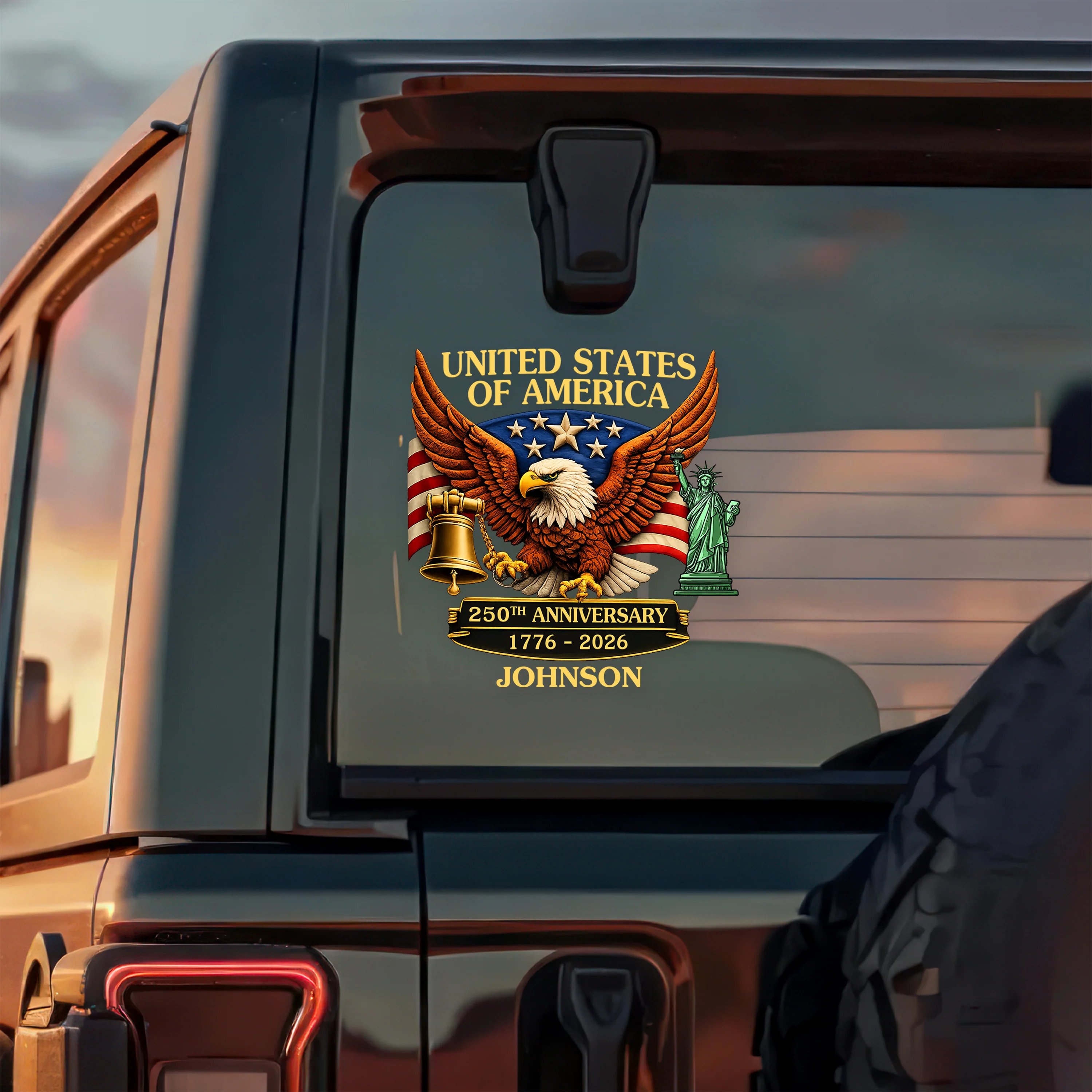 United State Of America 250th Anniversary Car Window Decal Sticker TH10 898693 - Image 2