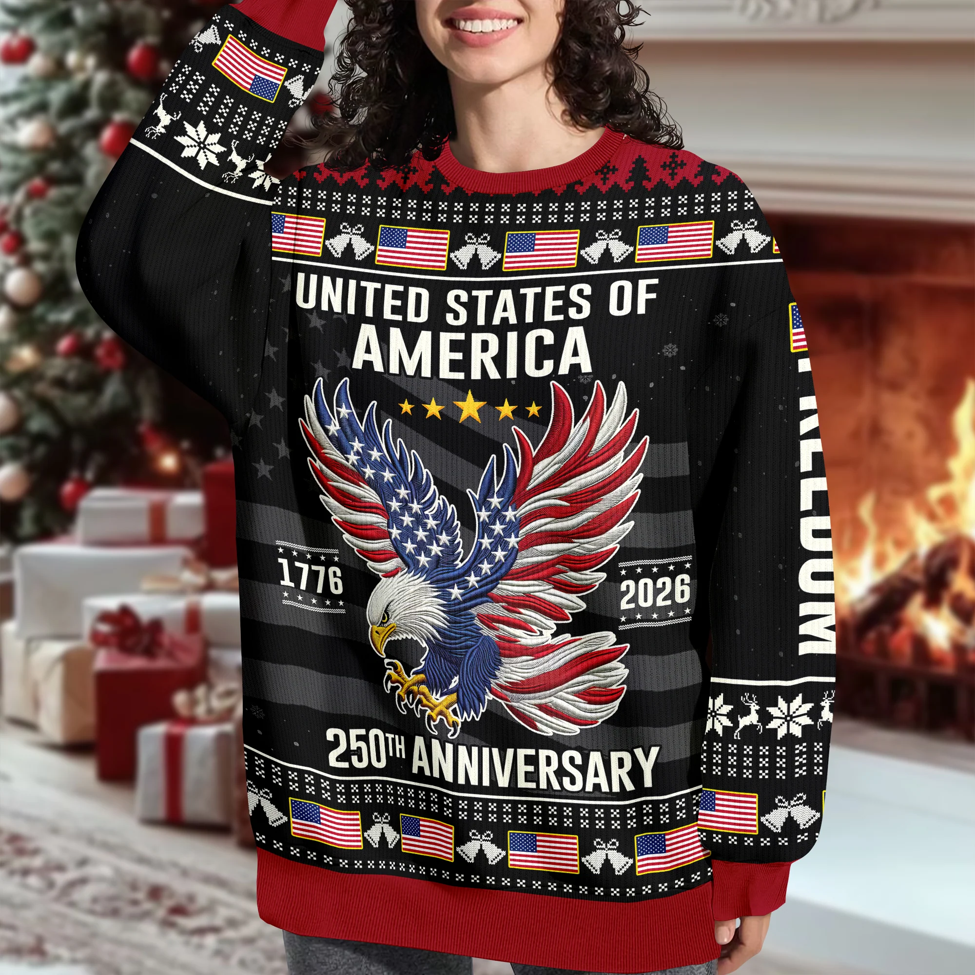 United State Of America Freedom 250 Years Ugly Sweater TH10 896559 - Image 2