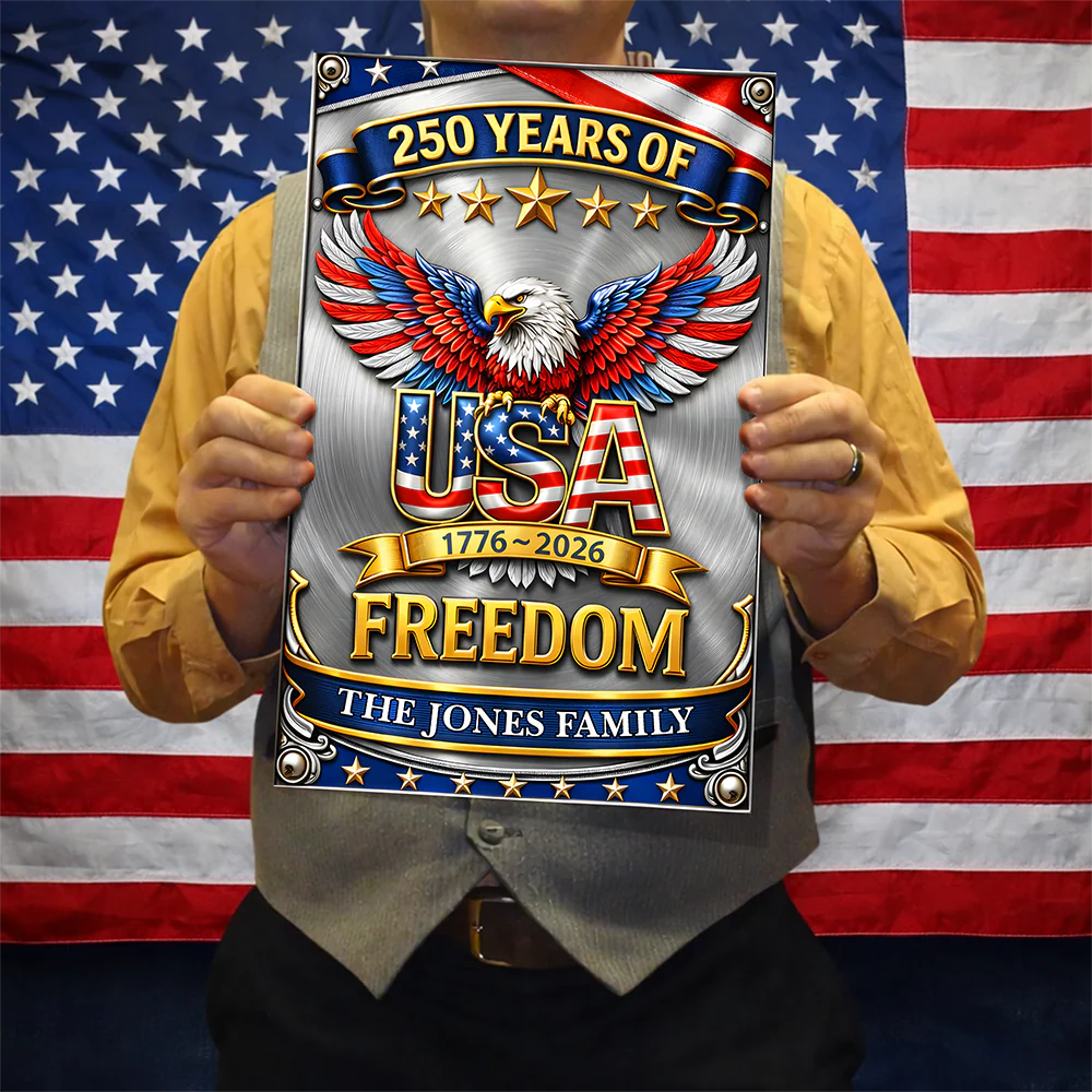 USA 250 Years Of Freedom Metal Sign TH10 169447 - Image 4