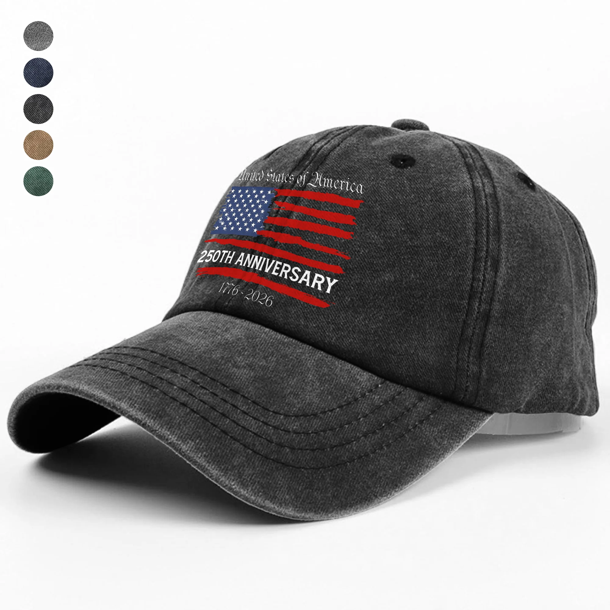 USA 250th Anniversary Washed Denim Baseball Cap TH10 898315 - Image 3