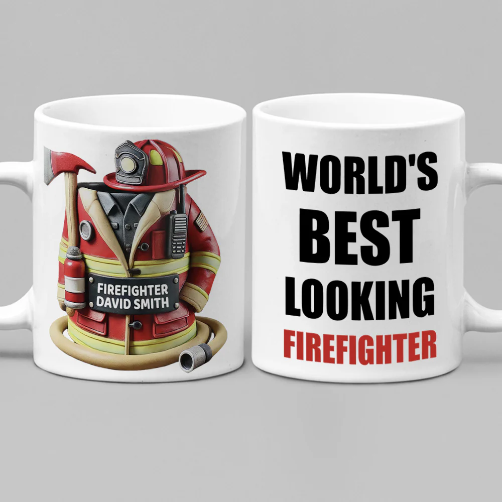 World's Best Looking Firefighter Gift For Dad Mug TH10 892957 - Image 6