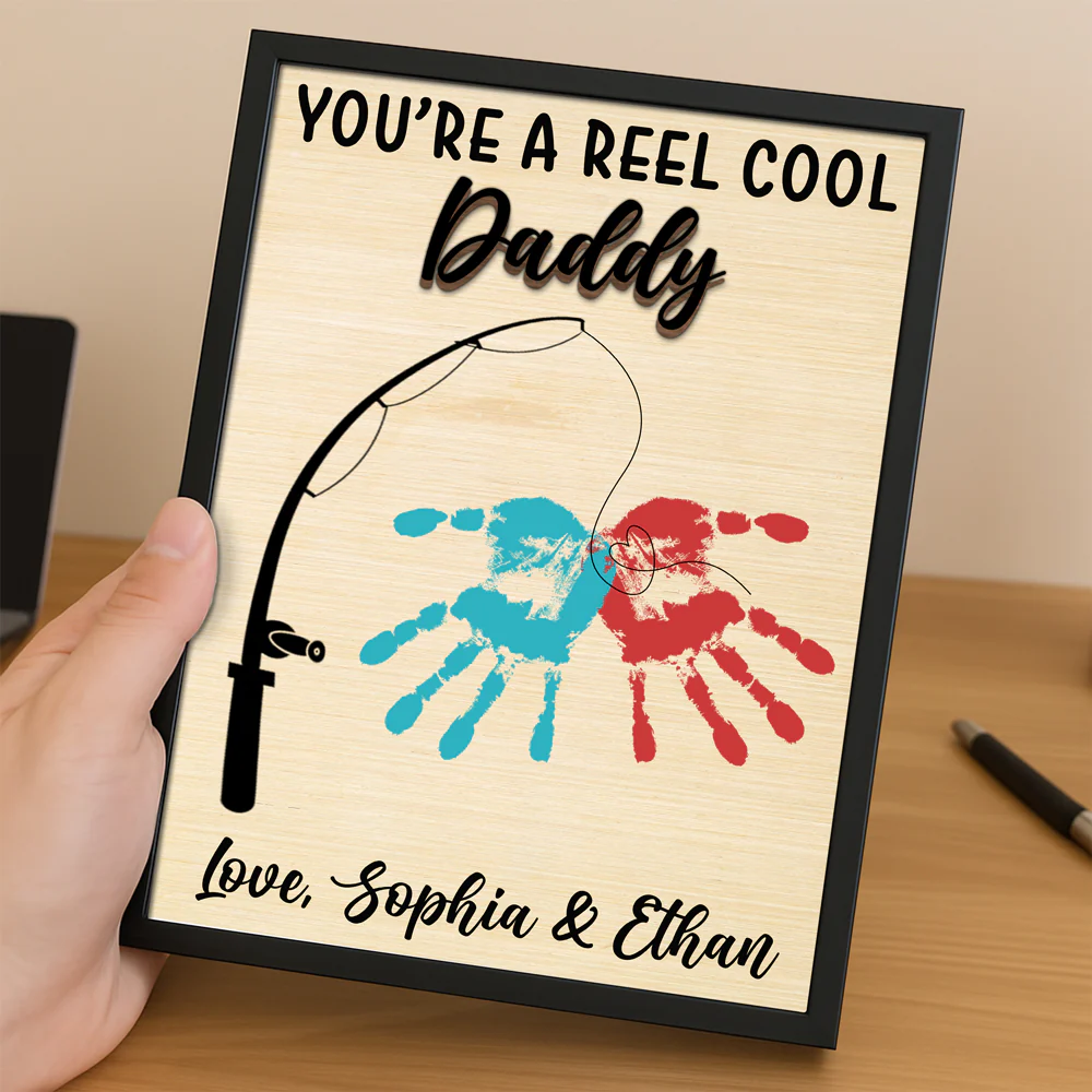 You're the Reel Cool Dad 2-Layered Wooden Plaque With Stand TH10 892987 - Image 2