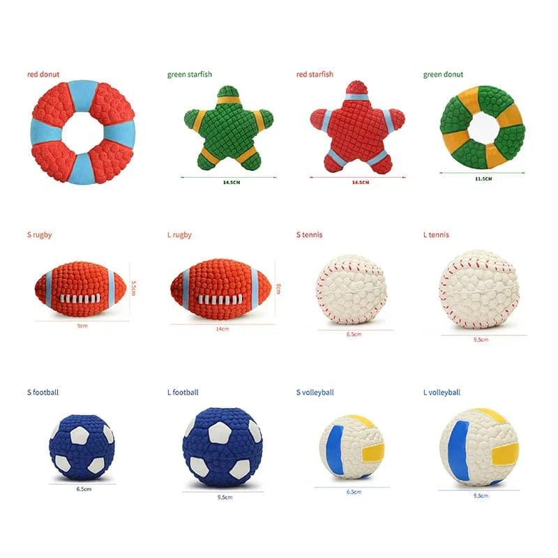 Durable Ball Squeak Toys Cleaning Tooth Dog Toy - Image 17