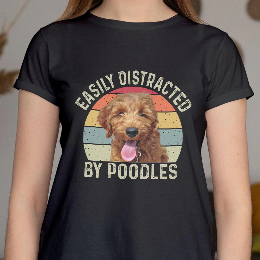 Easily Distracted By Labrador Custom Photo Shirt - Image 2