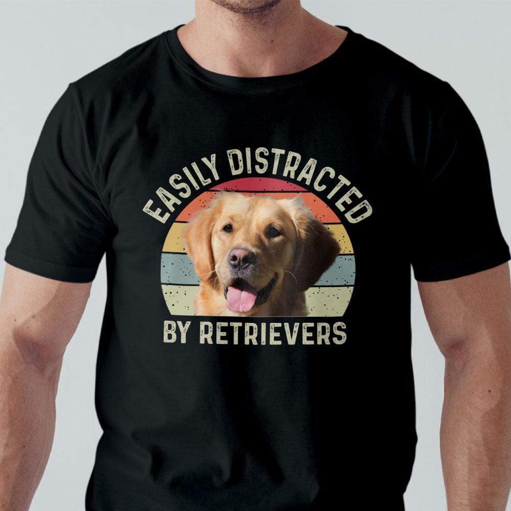 Easily Distracted By Labrador Custom Photo Shirt - Image 3