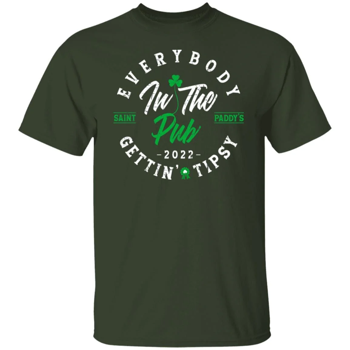 Distressed Everybody in the Pub 2022 Saint Paddy’s Gettin' Tipsy Shirt - Image 12