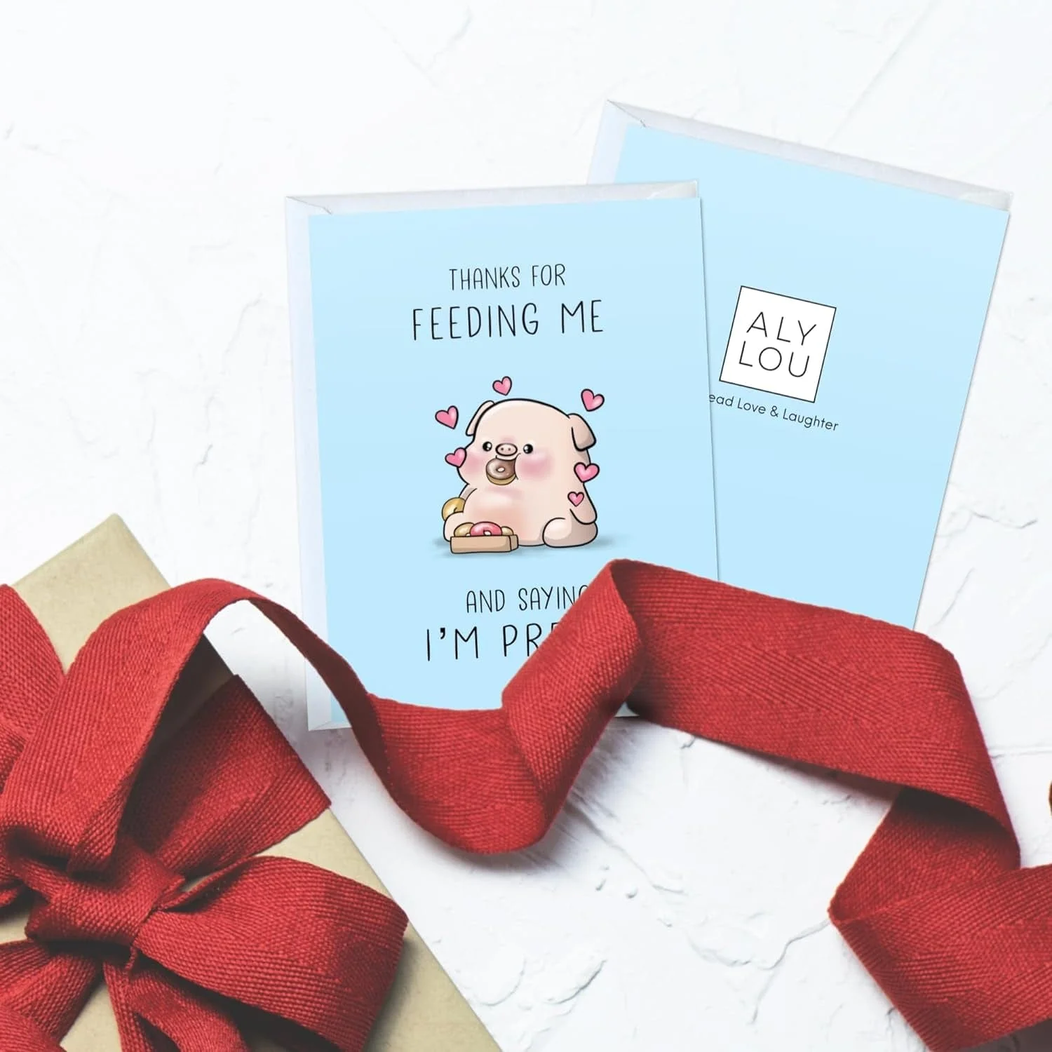 Fathers Day Card for Dad Birthday, Anniversary Husband Him Grandpa Grandfather Stepdad Stepfather, Birthday Thank You Kawaii Greeting Card (Thanks for Feeding Me ...) - Image 2