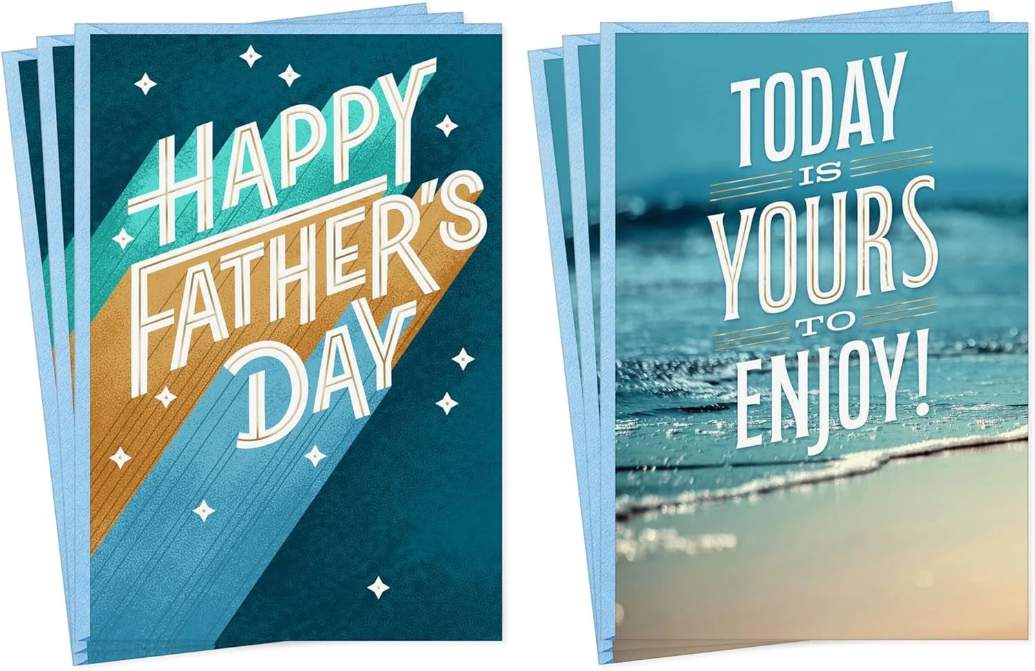 Father'S Day Card Pack (6 Cards, 2 Designs) for Dads, Grandfathers, Uncles, Brothers