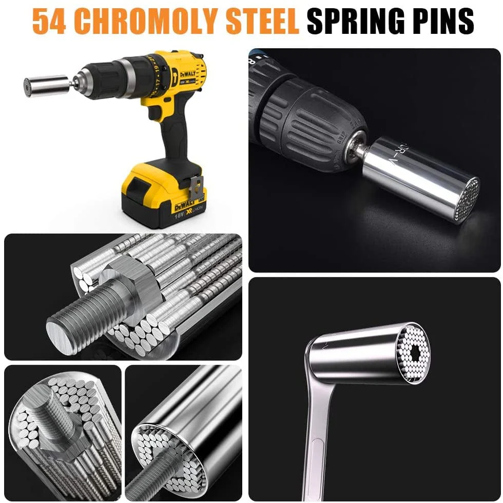 Fathers Day Dad Gifts from Daughter Kids Son Wife, Super Universal Socket Tools Gifts for Men Grip Set with Power Drill Adapter Cool Stuff Ideas Gadgets for Men Birthday Gifts for Dad Women Husband - Image 4