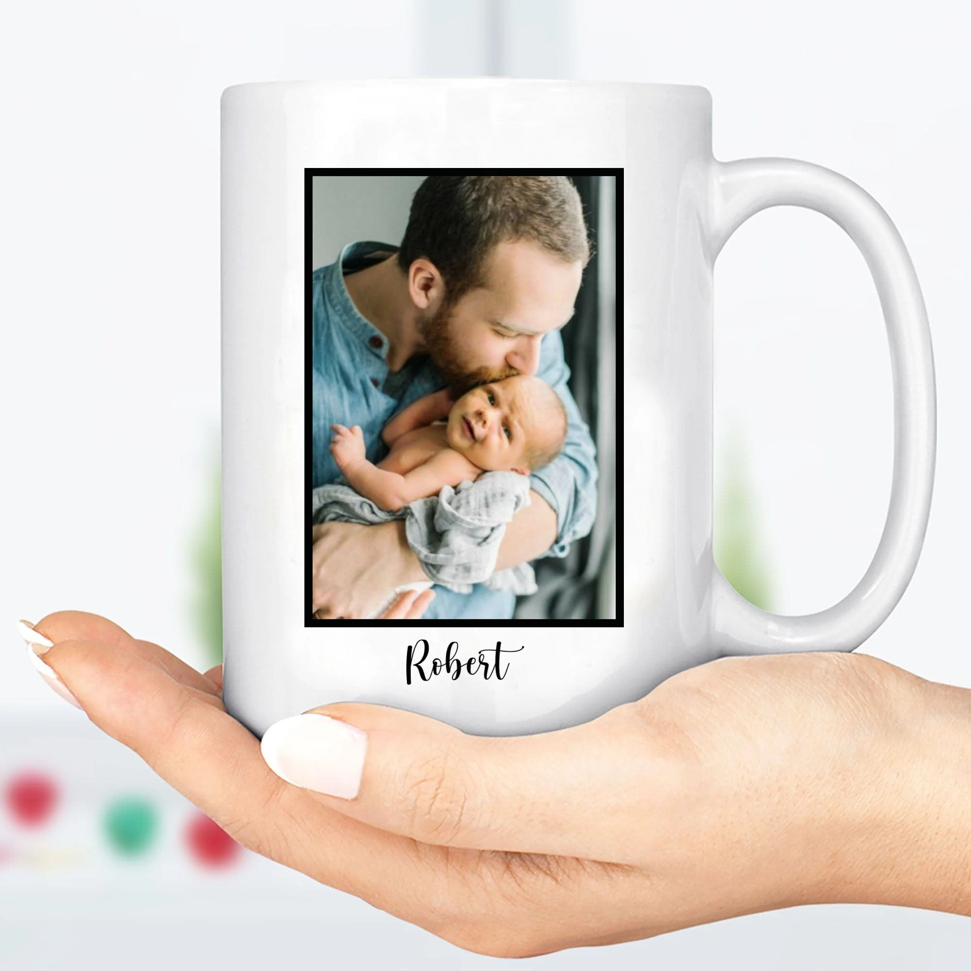First Father's Day Mug Custom Father's Day Photo Mug H352 890751 - Image 3