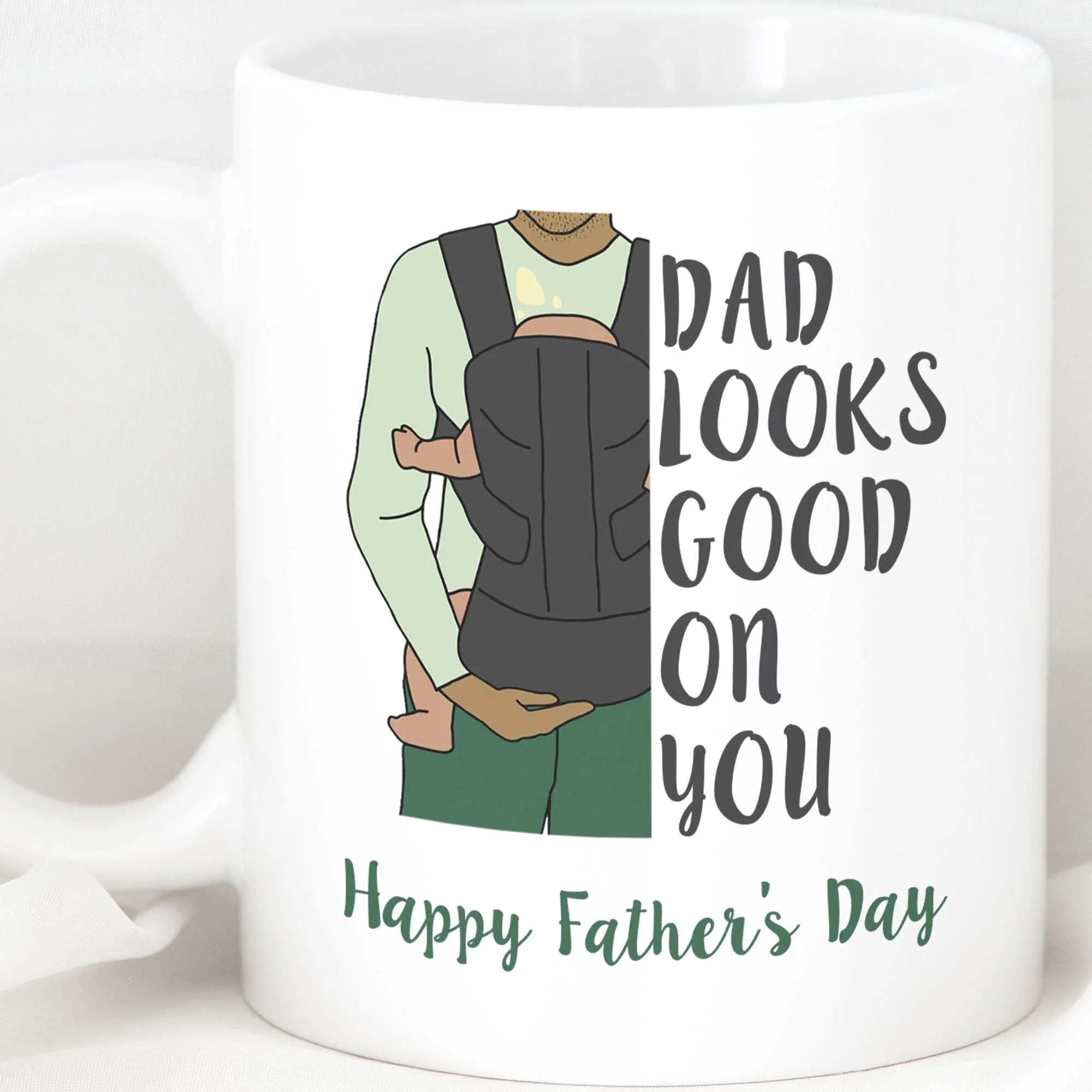 First Fathers Day Mug, Mug For New Dad, New Dad Congratulations Mug, Baby Daddy Mug, Dad Looks Good On You C307
