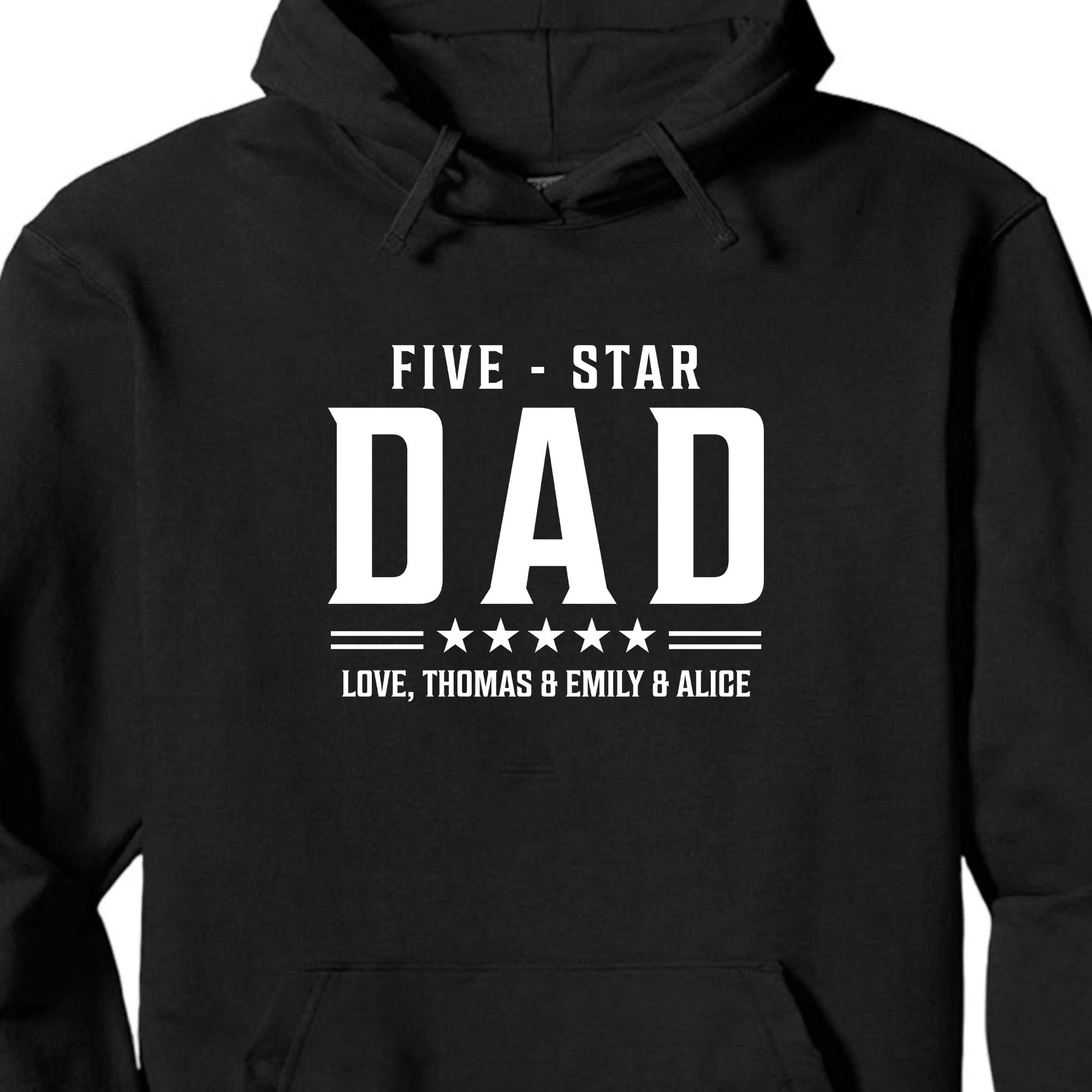Five Star Dad Personalized Custom Shirt For Dad C316 - Image 3