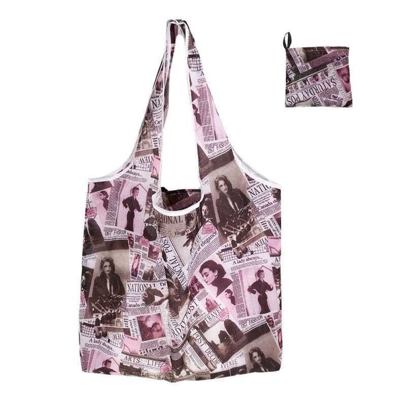 Foldable Shopping Bag Reusable Travel Grocery Bag Eco-Friendly Cartoon Cat Dog Printing Tote Bag - Image 25