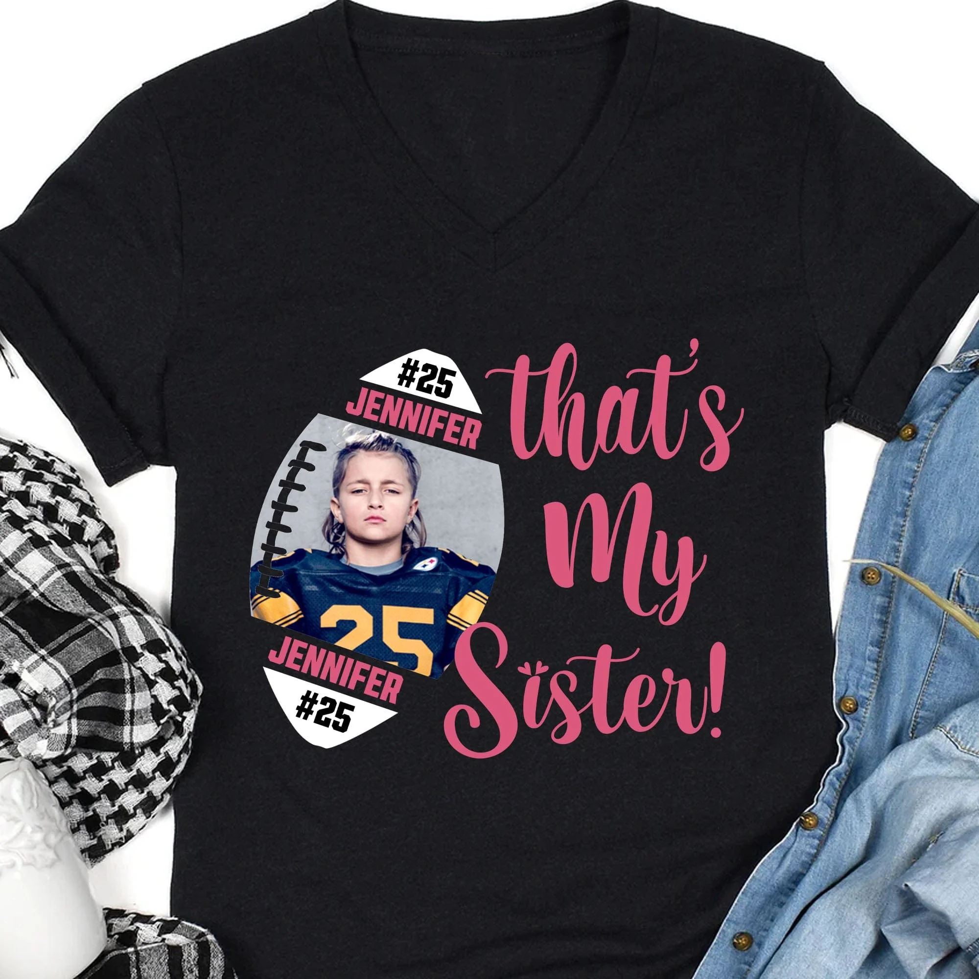 Football Family That's My Football Player Personalized Custom Photo Football Player Shirt C480V2 910766 - Image 4