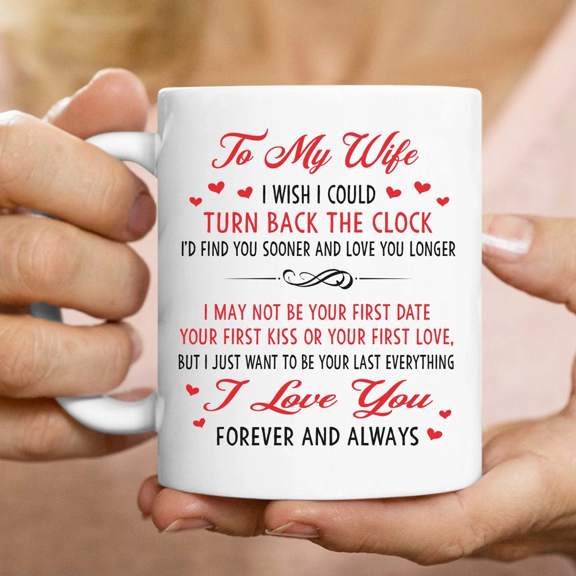 Forever And Always Personalized Custom Photo Anniversary Mug C580 - Image 3