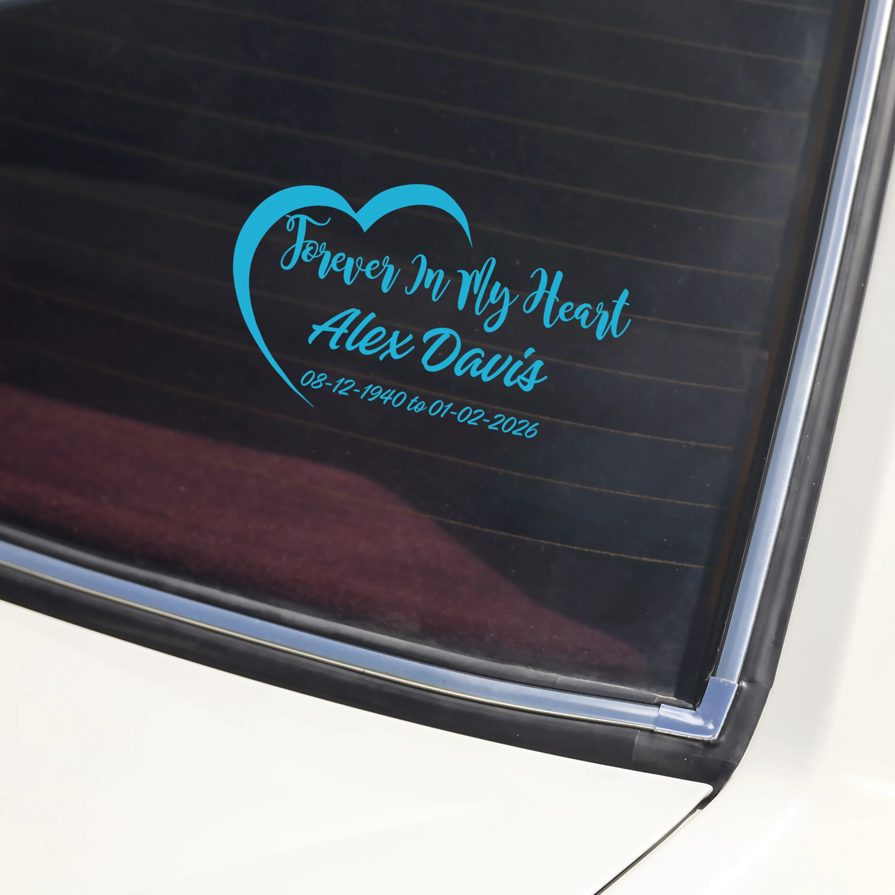 Forever In My Heart Personalized Memorial Car Window Decal Sticker HA75 920002 - Image 4