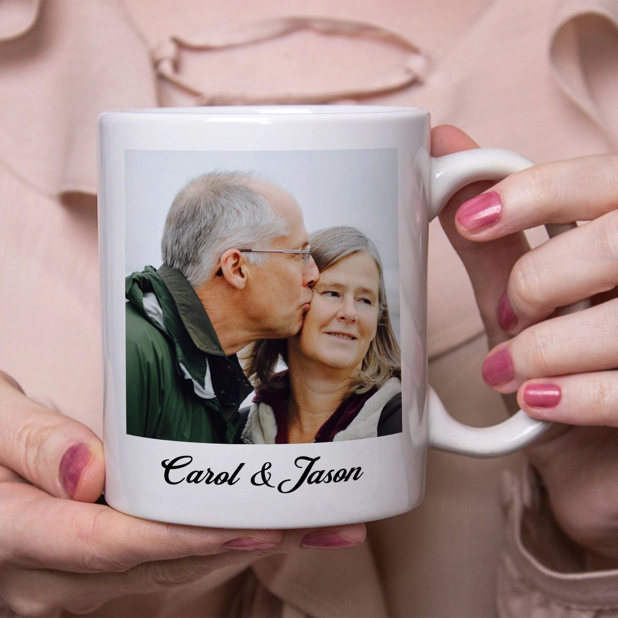 From Our First Kiss Till Our Last Breath Personalized Custom Photo Valentine Anniversary Couples Mug C584 - Image 2