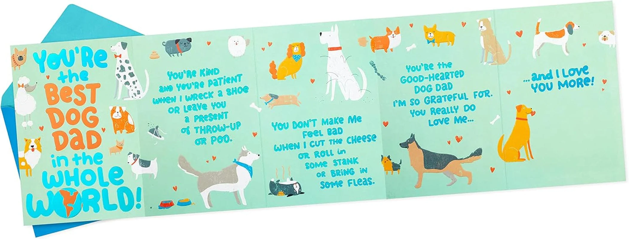 Funny Fathers Day Card or Birthday Card from Dog (Best Dog Dad) - Image 6