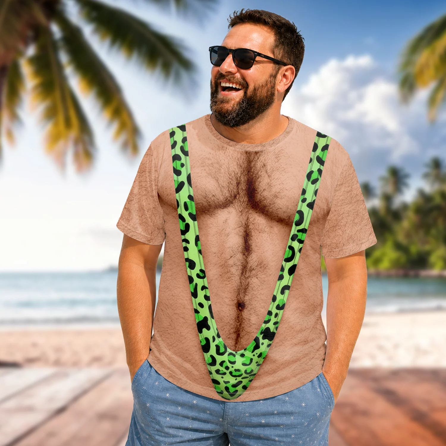 Funny Hairy Body Leopard AOP Shirt CH07 180114 - Image 5