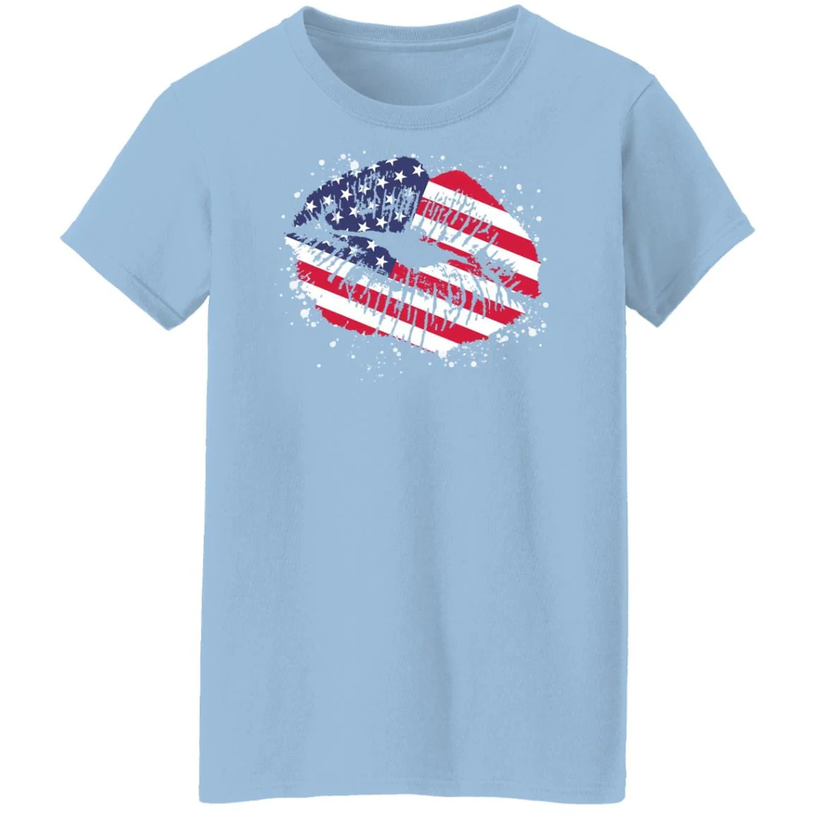 American Flag Lips Patriotic 4Th Of July Shirt H413 - Image 10