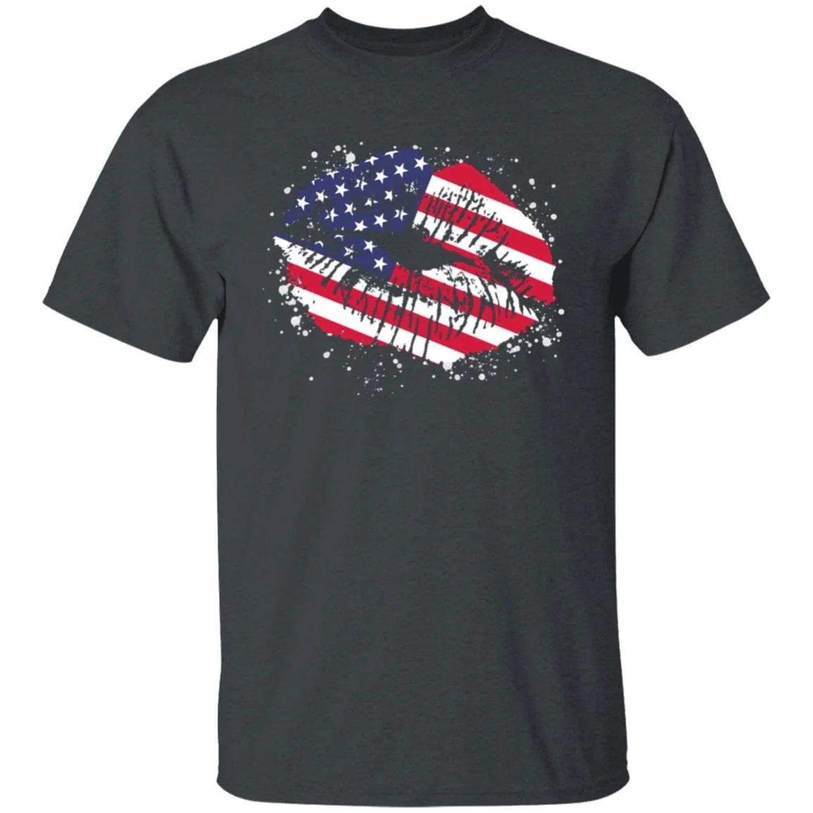 American Flag Lips Patriotic 4Th Of July Shirt H413 - Image 5