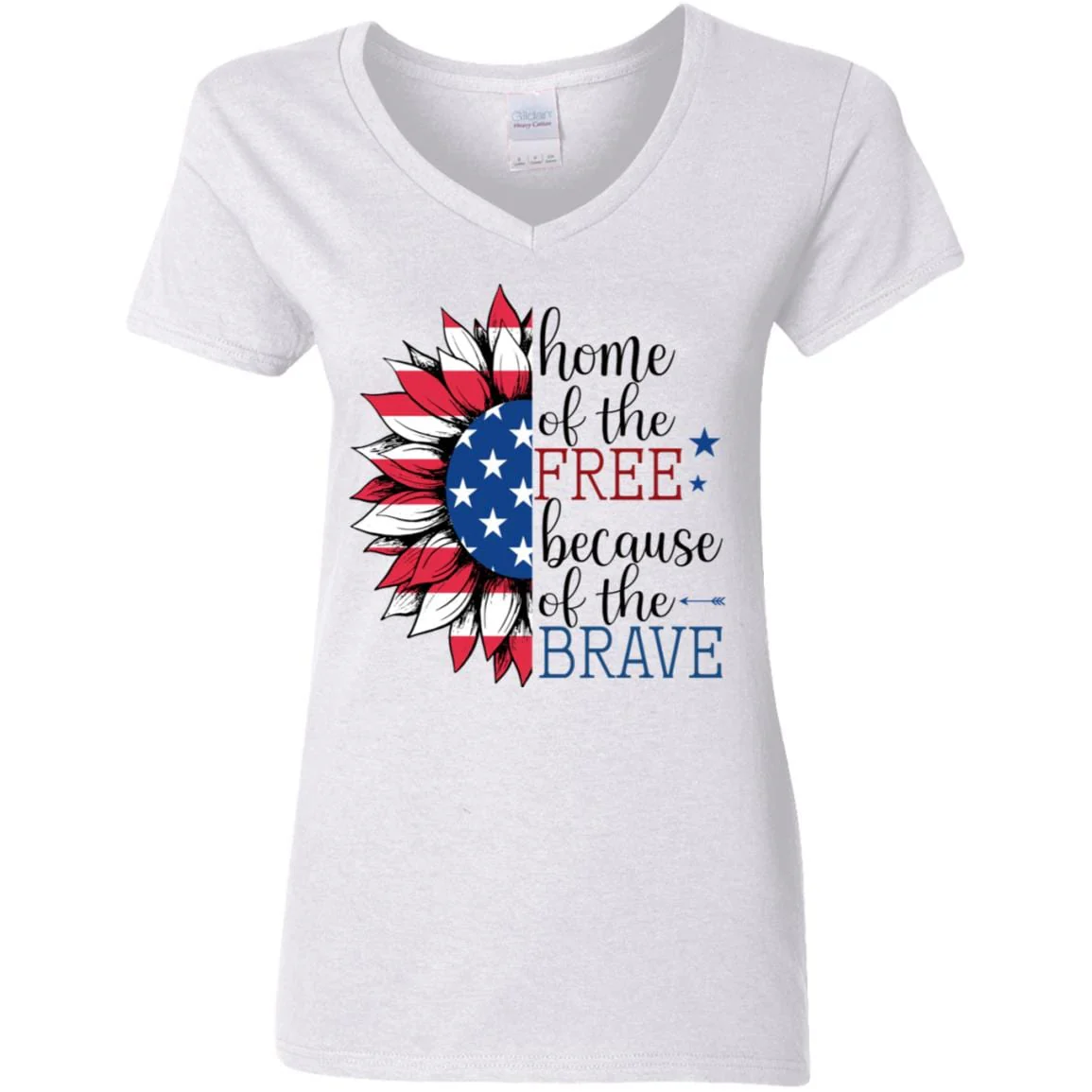 America Flag Sunflower Patriotic  4th of July Shirt H406 - Image 2