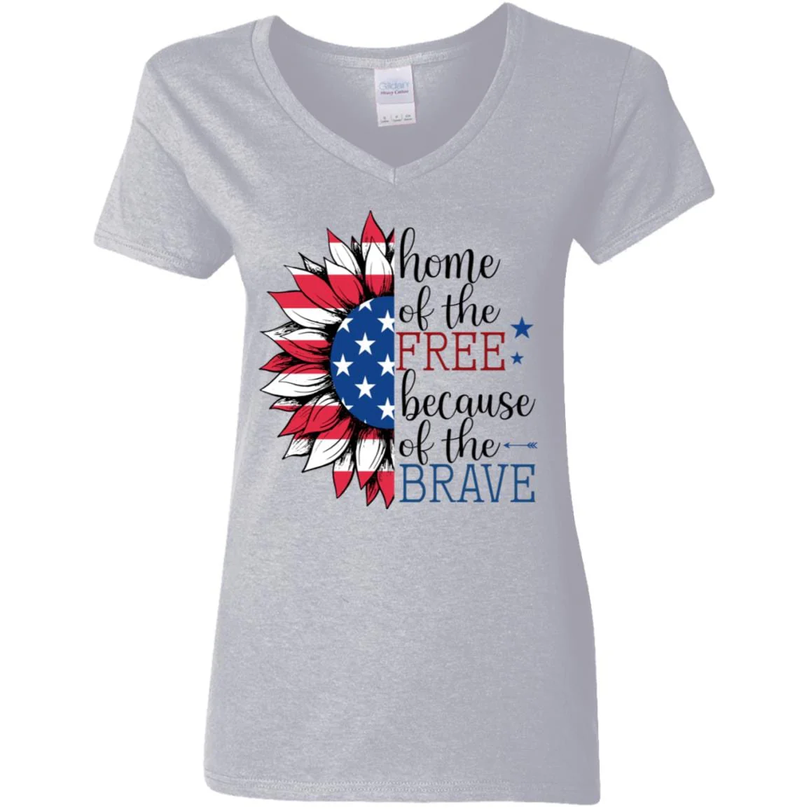 America Flag Sunflower Patriotic  4th of July Shirt H406 - Image 4