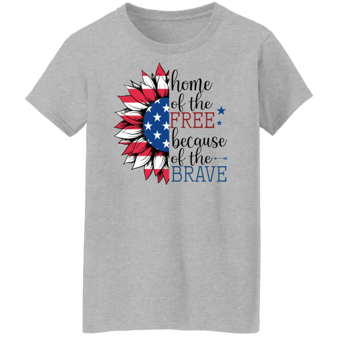 America Flag Sunflower Patriotic  4th of July Shirt H406 - Image 5