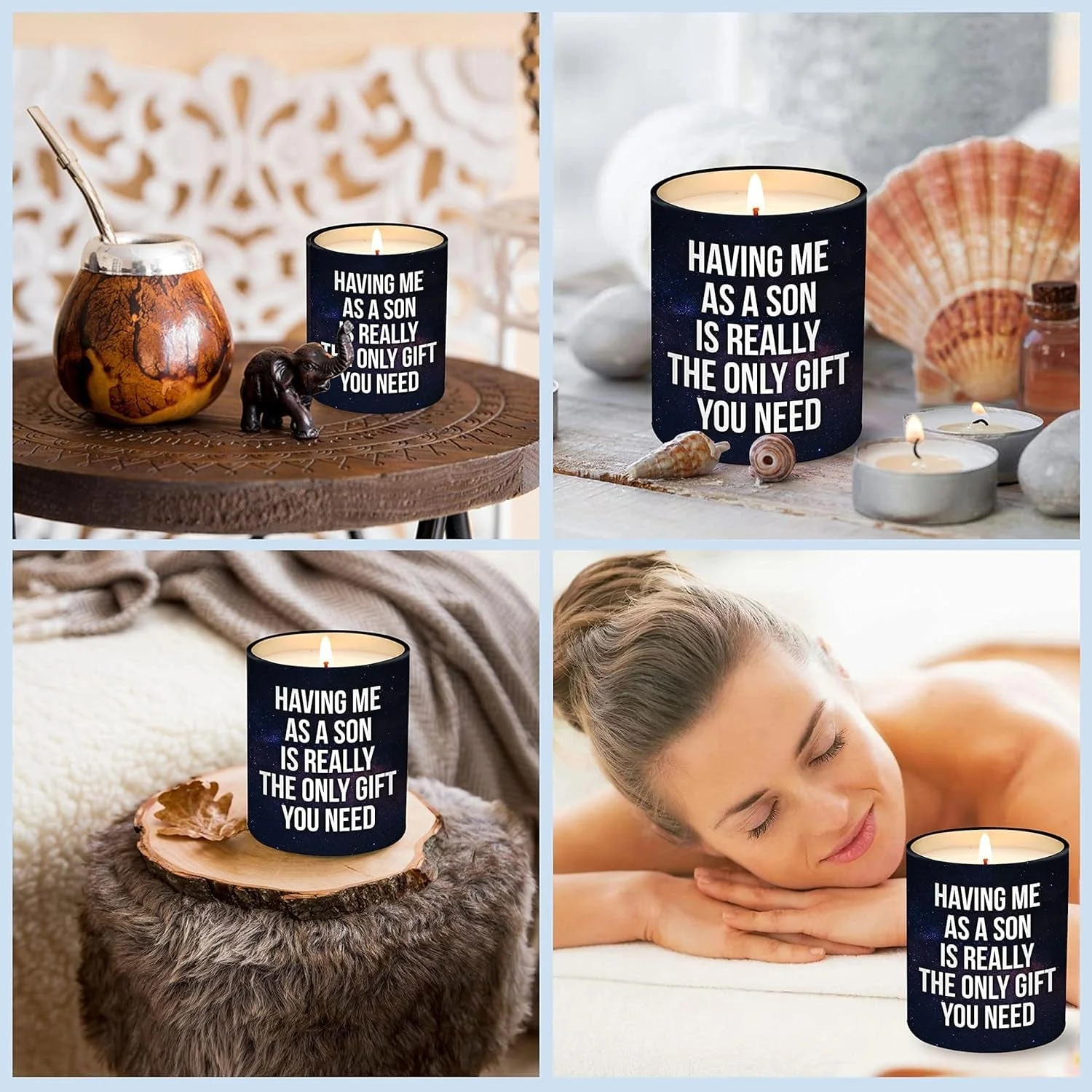 Gifts for Mom, Gifts for Dad from Son - Mom Gifts, Dad Gifts - Fathers Day, Mothers Day Gifts from Son - Birthday Gifts for Mom, Dad - Mom Birthday Gifts, Dad Birthday Gifts Lemongrass Candle - Image 5